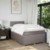 vidaXL Boxspring met matras stof taupe 120x190 cm