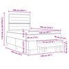 vidaXL Boxspringbed met matras Donkergrijs 120 x 190 cm Stof