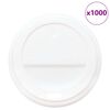 vidaXL Papieren koffiebekerdeksels &Oslash;80 mm 8oz 1000 st kunststof wit