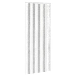 vidaXL Insecten Gordijn Chenille Lichtgrijs en wit. 90 x 220 cm