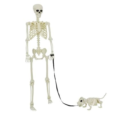 Halloween-skelettenset 2 st. wit 155 x 38,5 cm