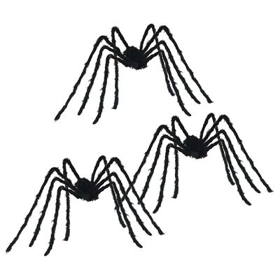 Halloween-spindecoratie 3 st. zwart 200 cm
