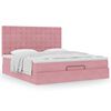 vidaXL Ottoman bed met matrassen 160x200cm fluweel roze