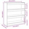vidaXL Boekenkast Oud hout 100 x 30 x 103 cm Bewerkt hout