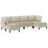 vidaXL Woonkamer Meubelset 6 pcs Zand Stof