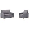 vidaXL Bankstel 2 pcs Lichtgrijs Polyester
