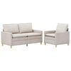vidaXL Bankstel 2 pcs Cr&egrave;mekleurig Polyester