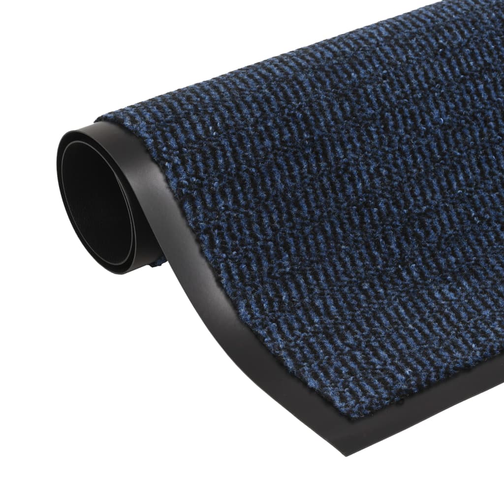 vidaXL Droogloopmatten 2 st rechthoekig getuft 90x150 cm blauw