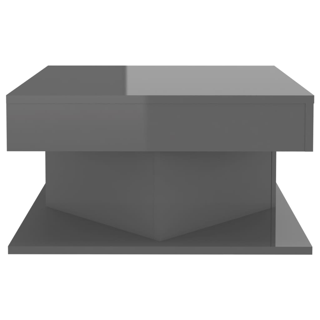 vidaXL Salontafel 57x57x30 cm spaanplaat hoogglans grijs