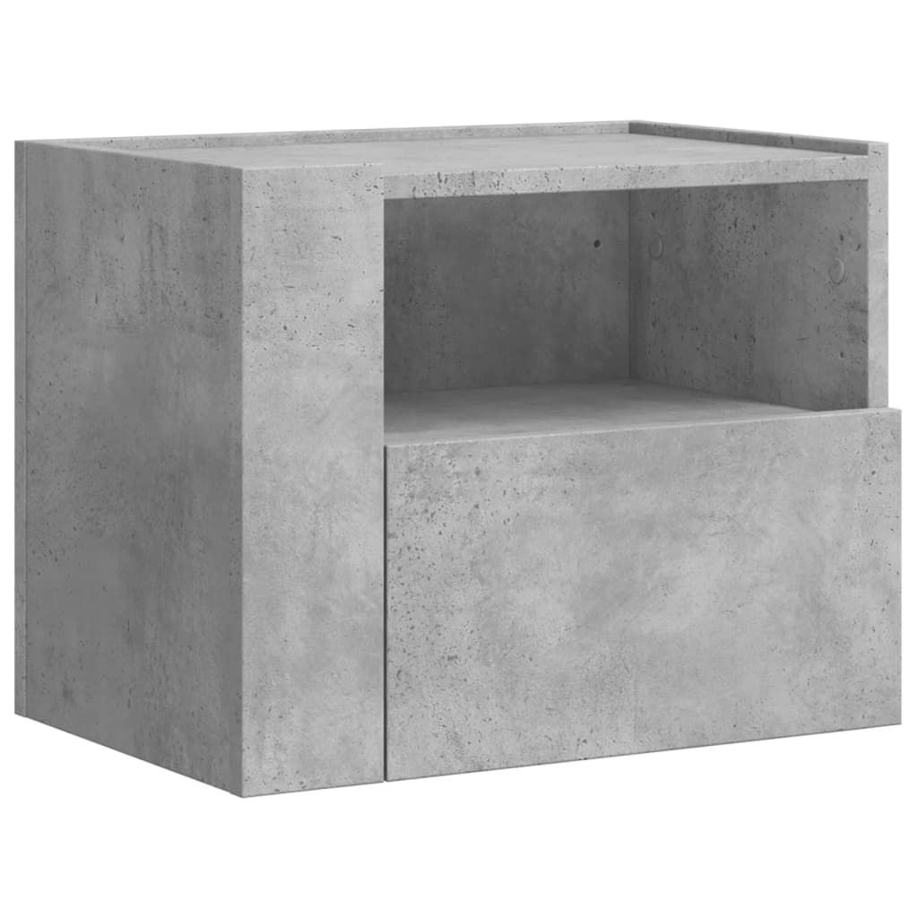 vidaXL Nachtkastjes 2 st wandgemonteerd 45x30x35 cm betongrijs