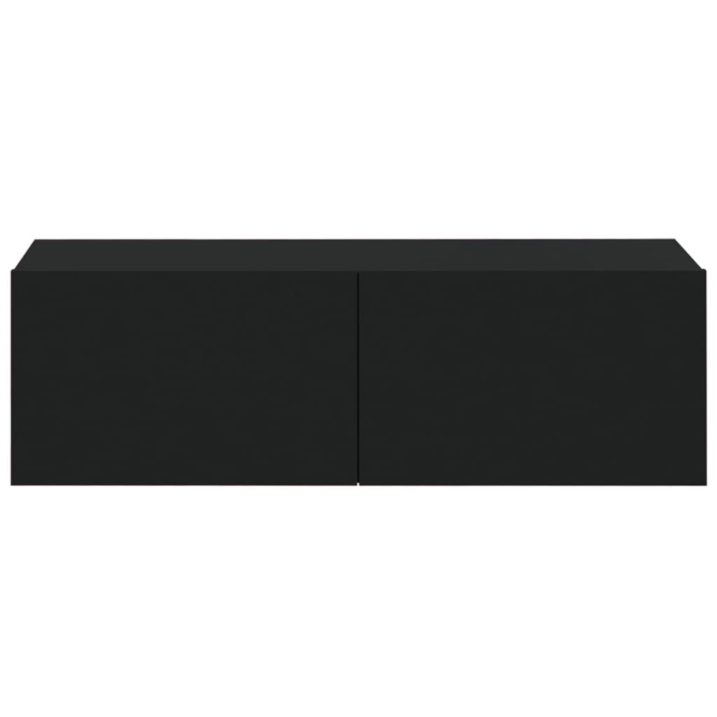 vidaXL Tv-wandmeubels 4 st 100x30x30 cm zwart