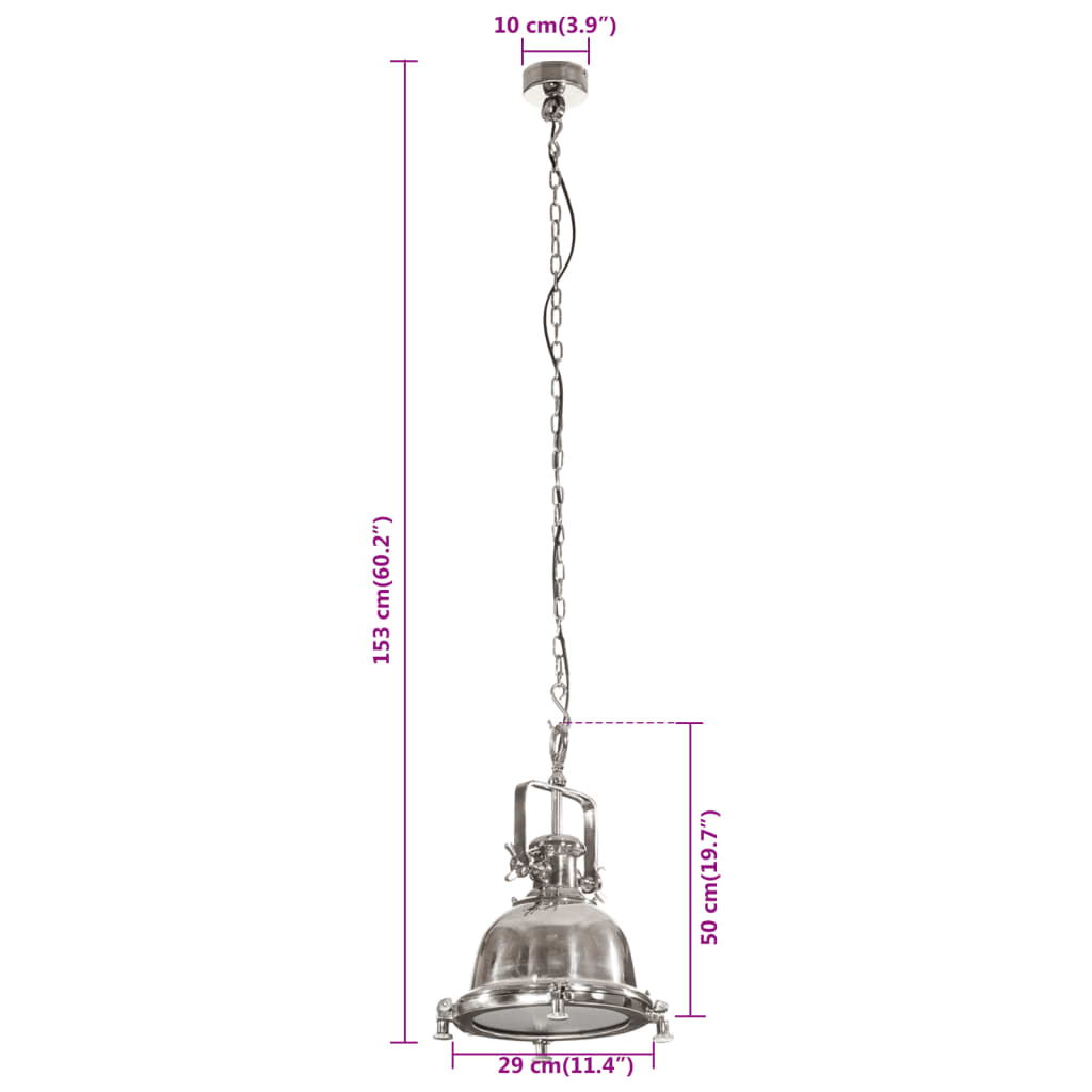 vidaXL Hanglamp 29x29x153 cm aluminium