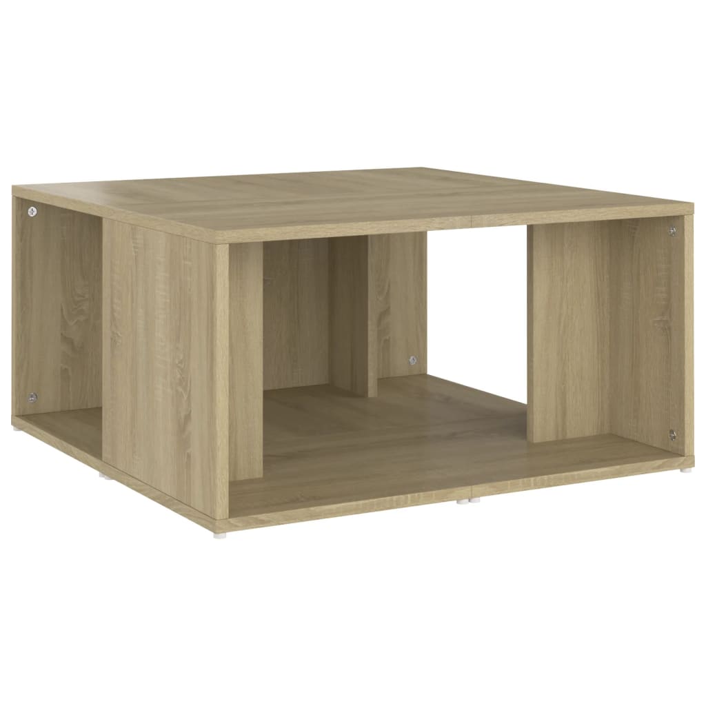 vidaXL Salontafels 4 st 33x33x33 cm bewerkt hout sonoma eikenkleurig