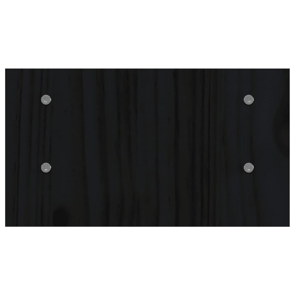 vidaXL Monitorstandaard 50x27x15 cm massief grenenhout zwart