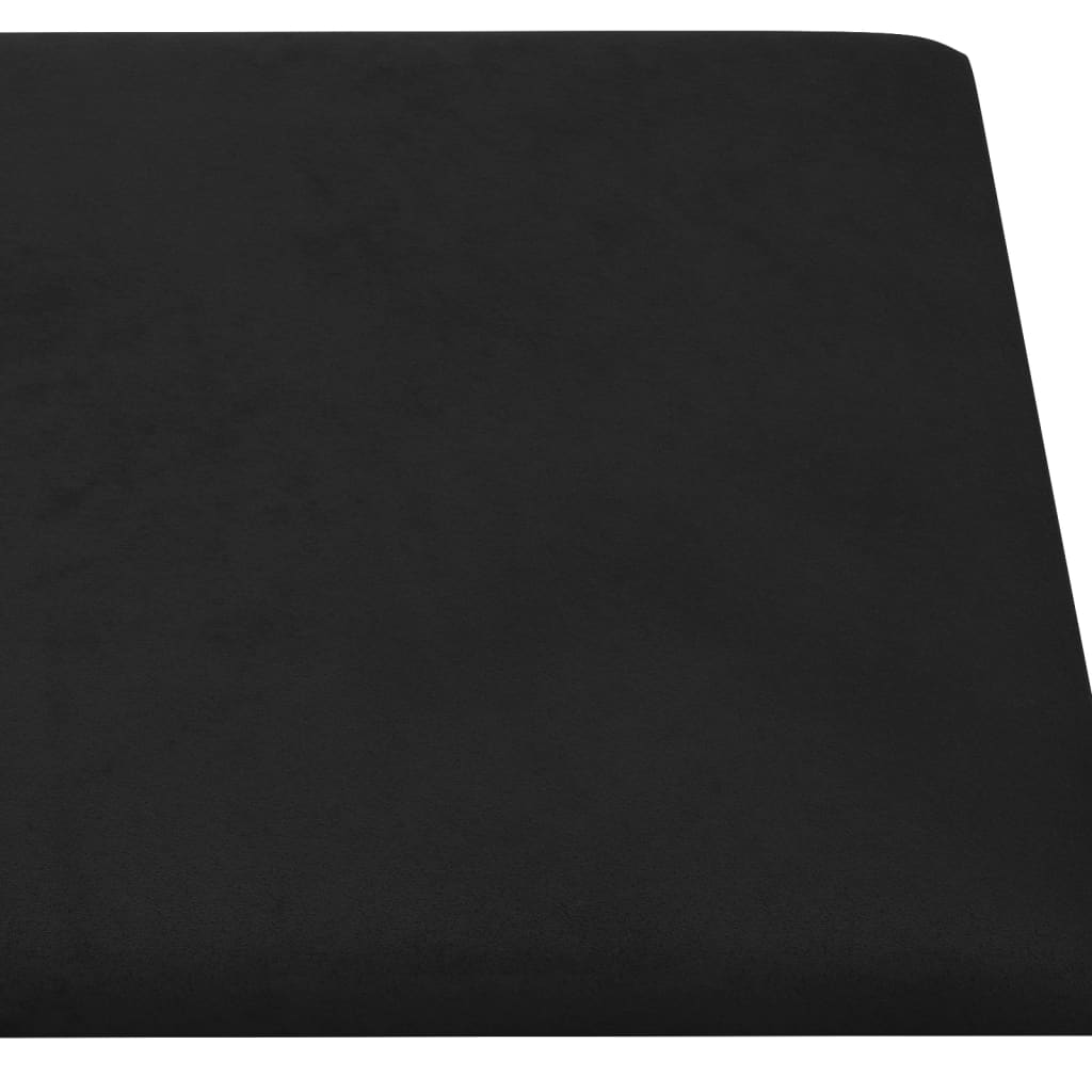 vidaXL Wandpanelen 12 st 1,62 m² 90x15 cm fluweel zwart