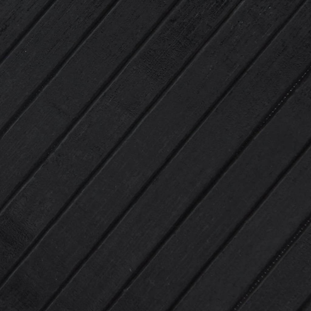 vidaXL Vloerkleed rechthoekig 60x200 cm bamboe zwart