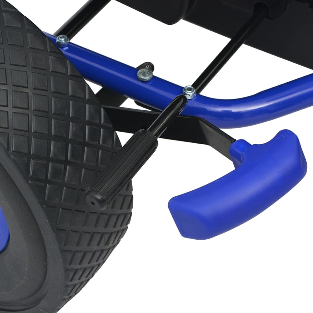 vidaXL Skelter met pedalen en verstelbare zitting blauw