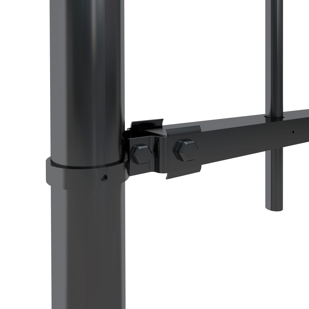 vidaXL Tuinhek met speren bovenkant 3,4x1,5 m staal zwart