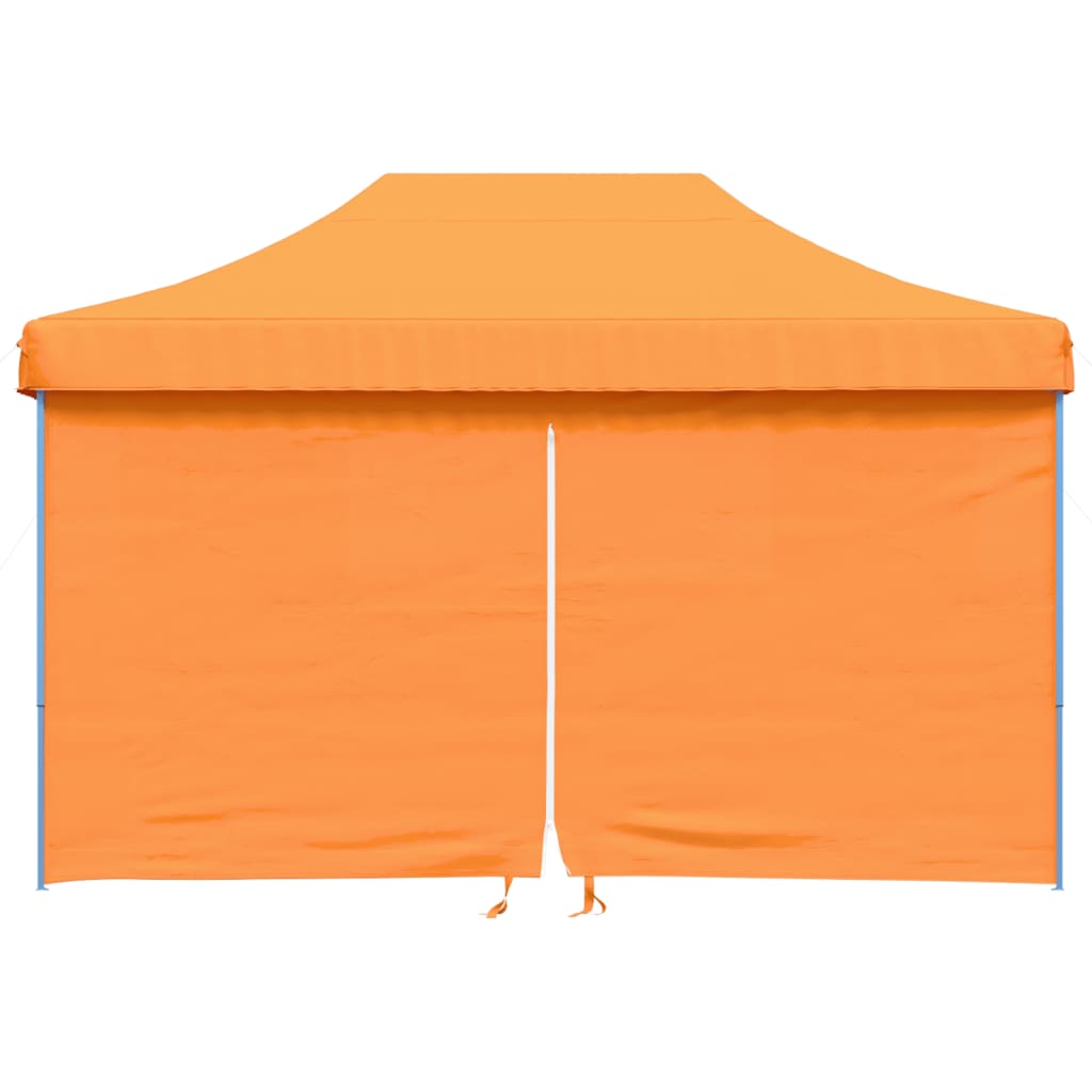 vidaXL Partytent inklapbaar pop-up met 4 zijwanden oranje