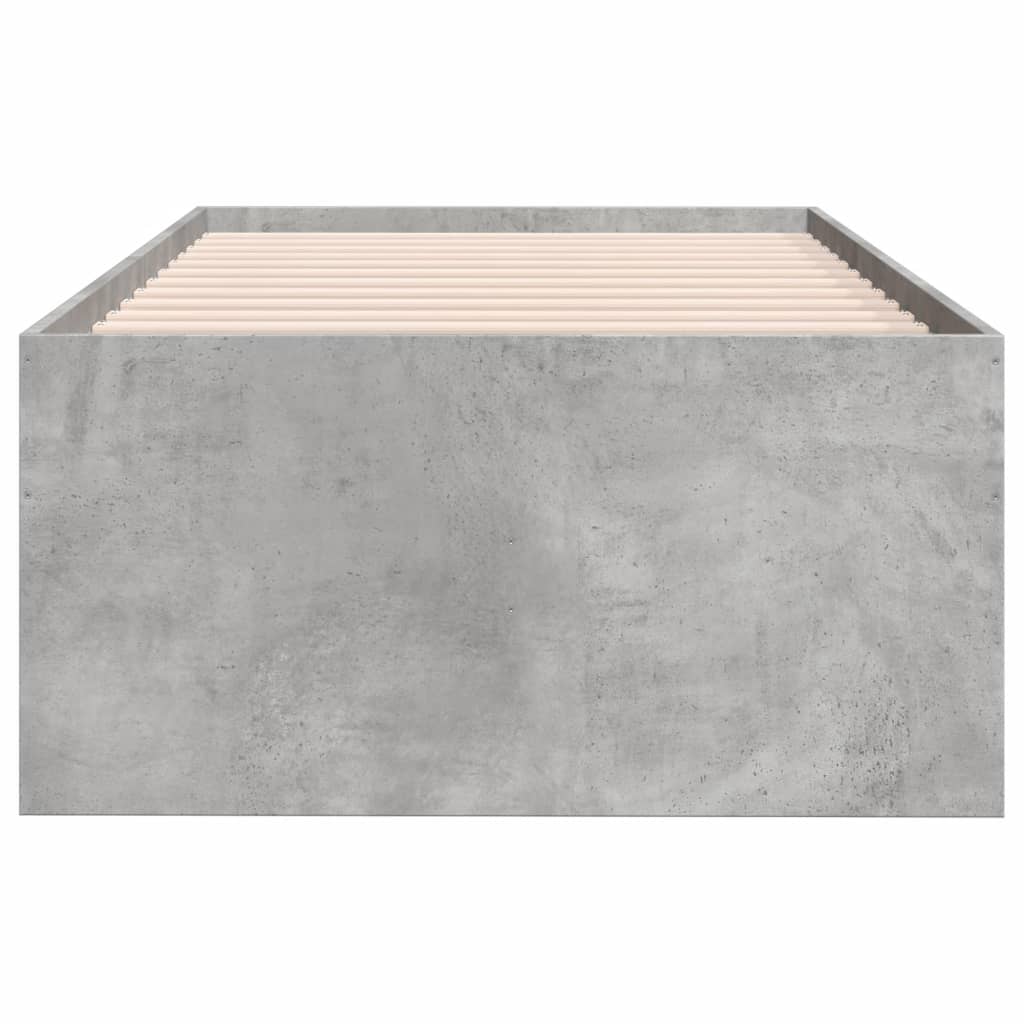 vidaXL Slaapbank met lades 75x190 cm bewerkt hout betongrijs