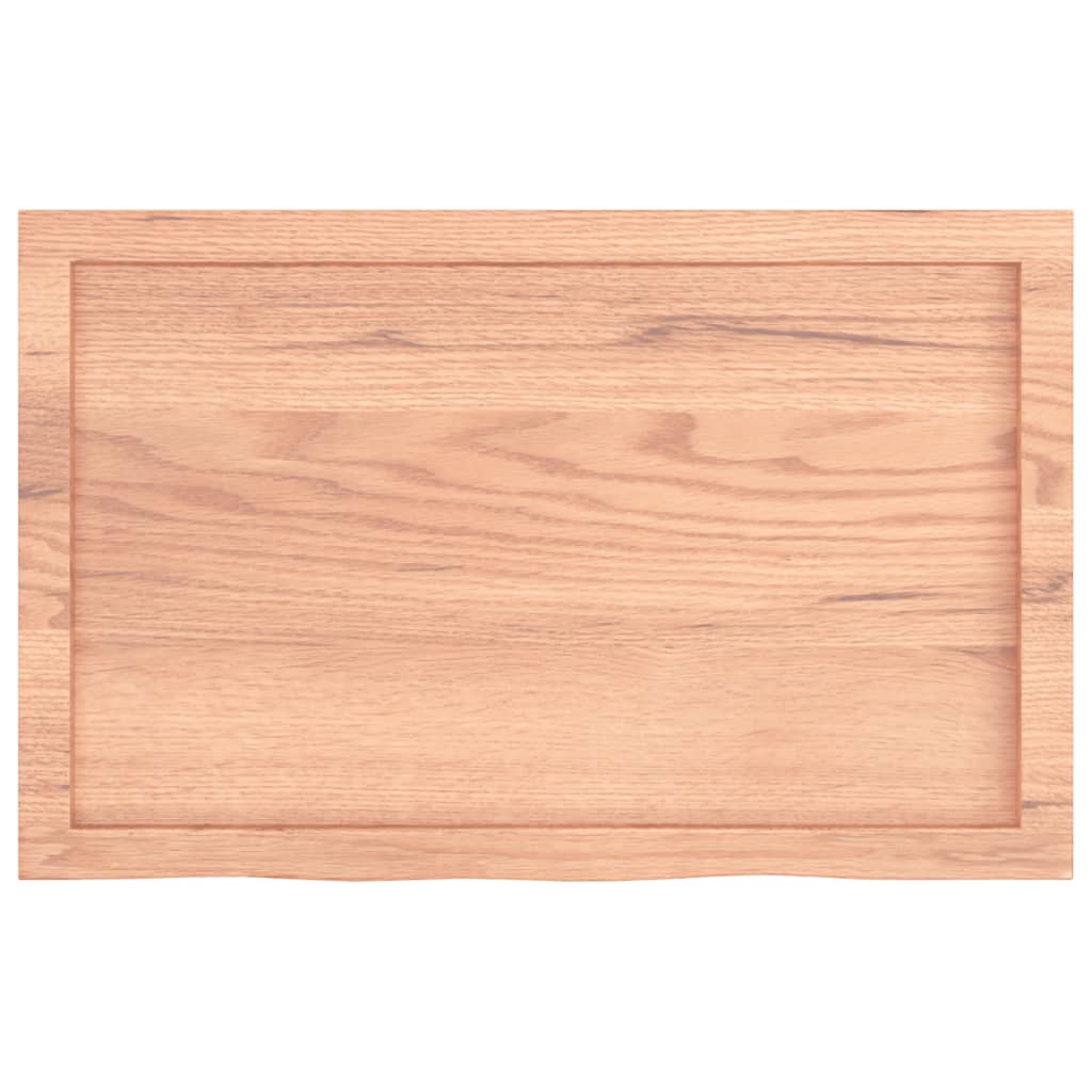 vidaXL Wandschap 80x50x(2-6) cm behandeld massief eikenhout lichtbruin