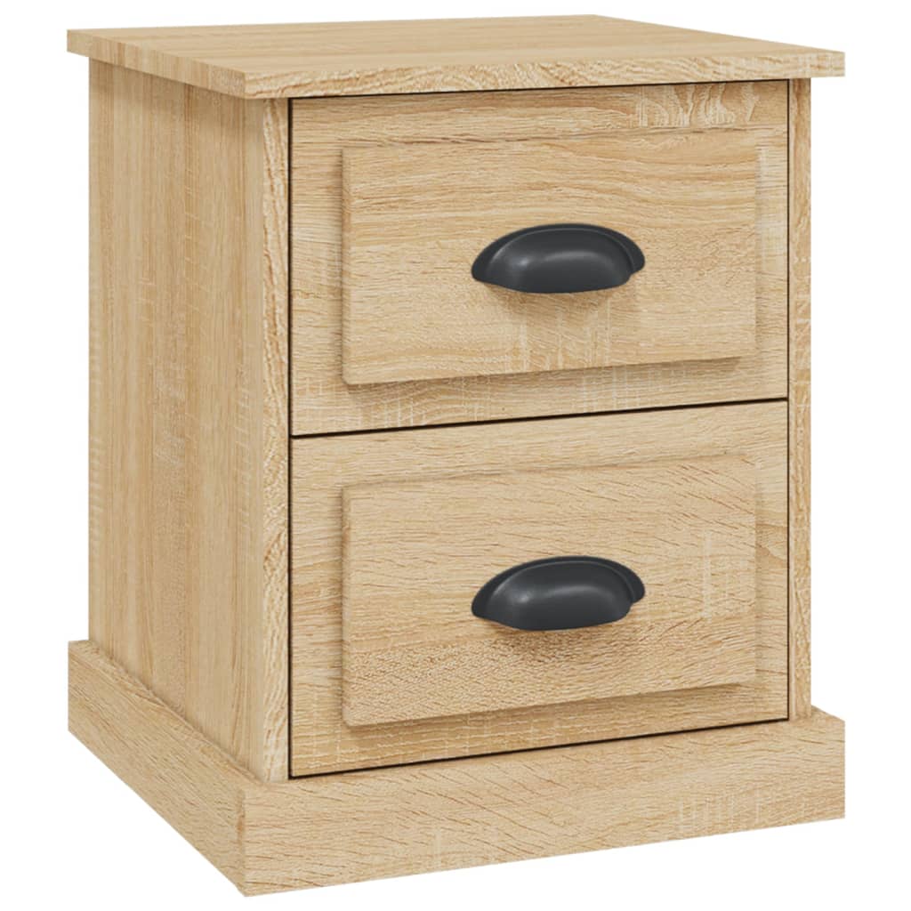 vidaXL Nachtkastje 39x39x47,5 cm bewerkt hout sonoma eikenkleurig