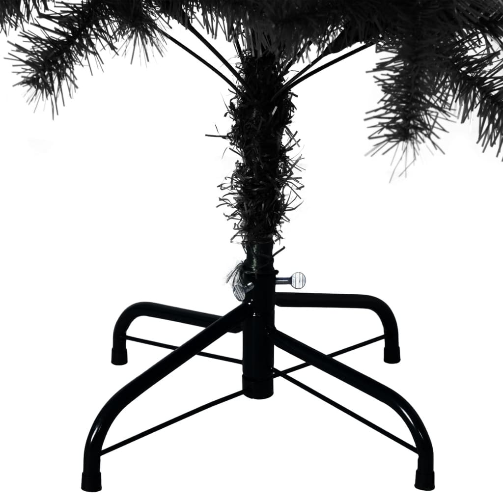 vidaXL Kunstkerstboom met standaard 150 cm PVC zwart