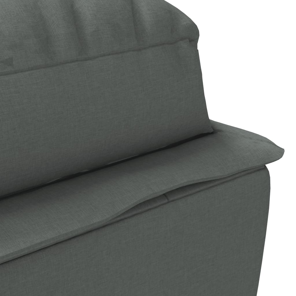 vidaXL Chaise longue met kussens stof donkergrijs