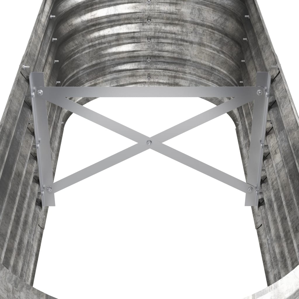 vidaXL Plantenbak 114x40x36 cm gepoedercoat staal zilverkleurig
