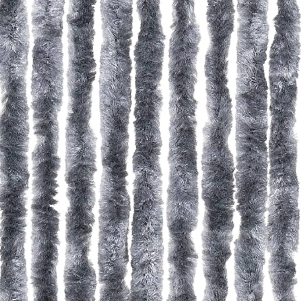 vidaXL Vliegengordijn 100x200 cm chenille zilver