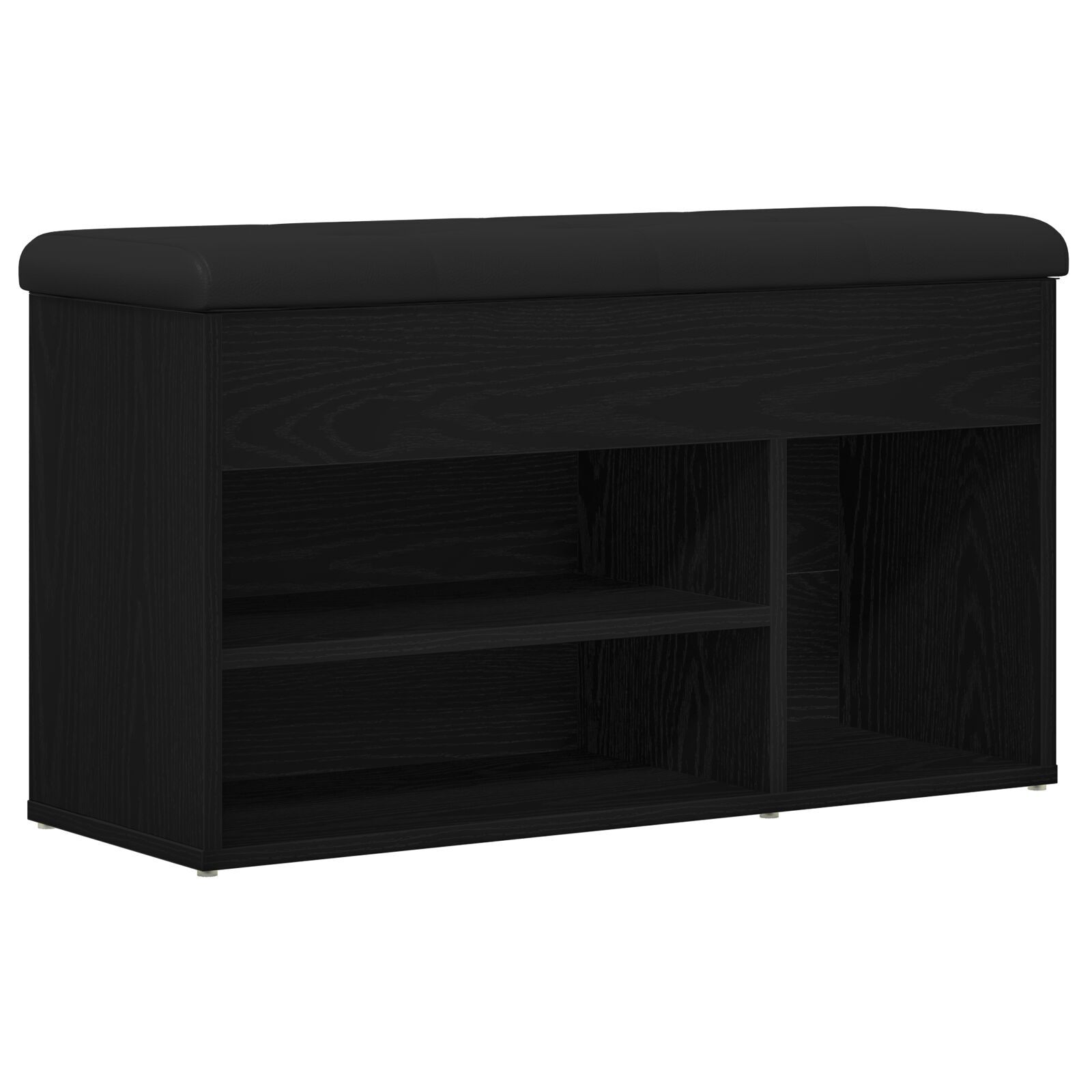 vidaXL Schoenenbank 80x30x45 cm bewerkt hout zwart