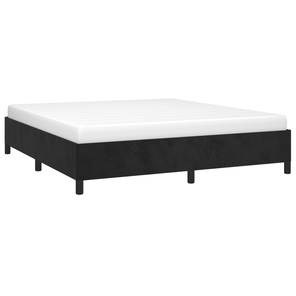 vidaXL Bedframe fluweel zwart 180x200 cm