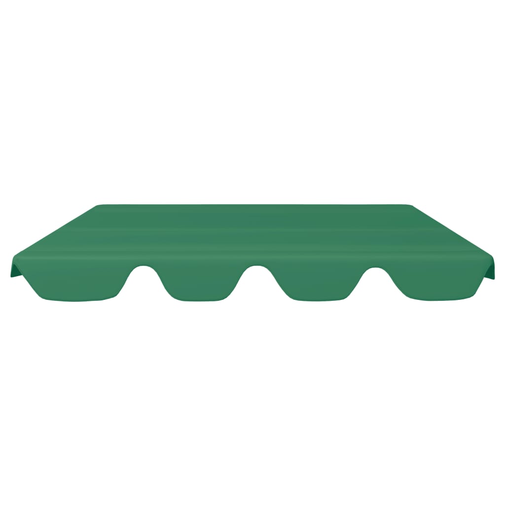 vidaXL Vervangingsluifel voor schommelbank 188/168x145/110 cm groen