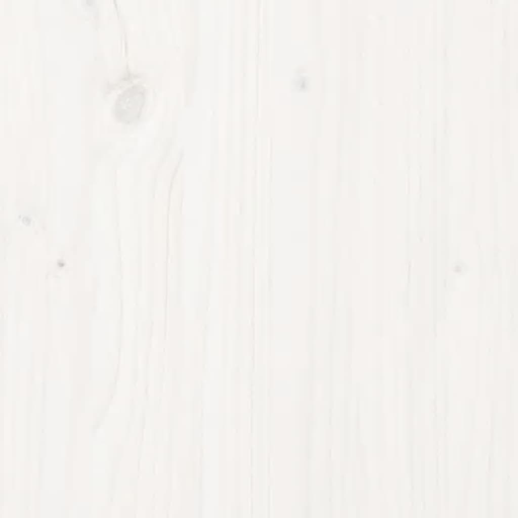 vidaXL Hoofdbord 96x4x100 cm massief grenenhout wit