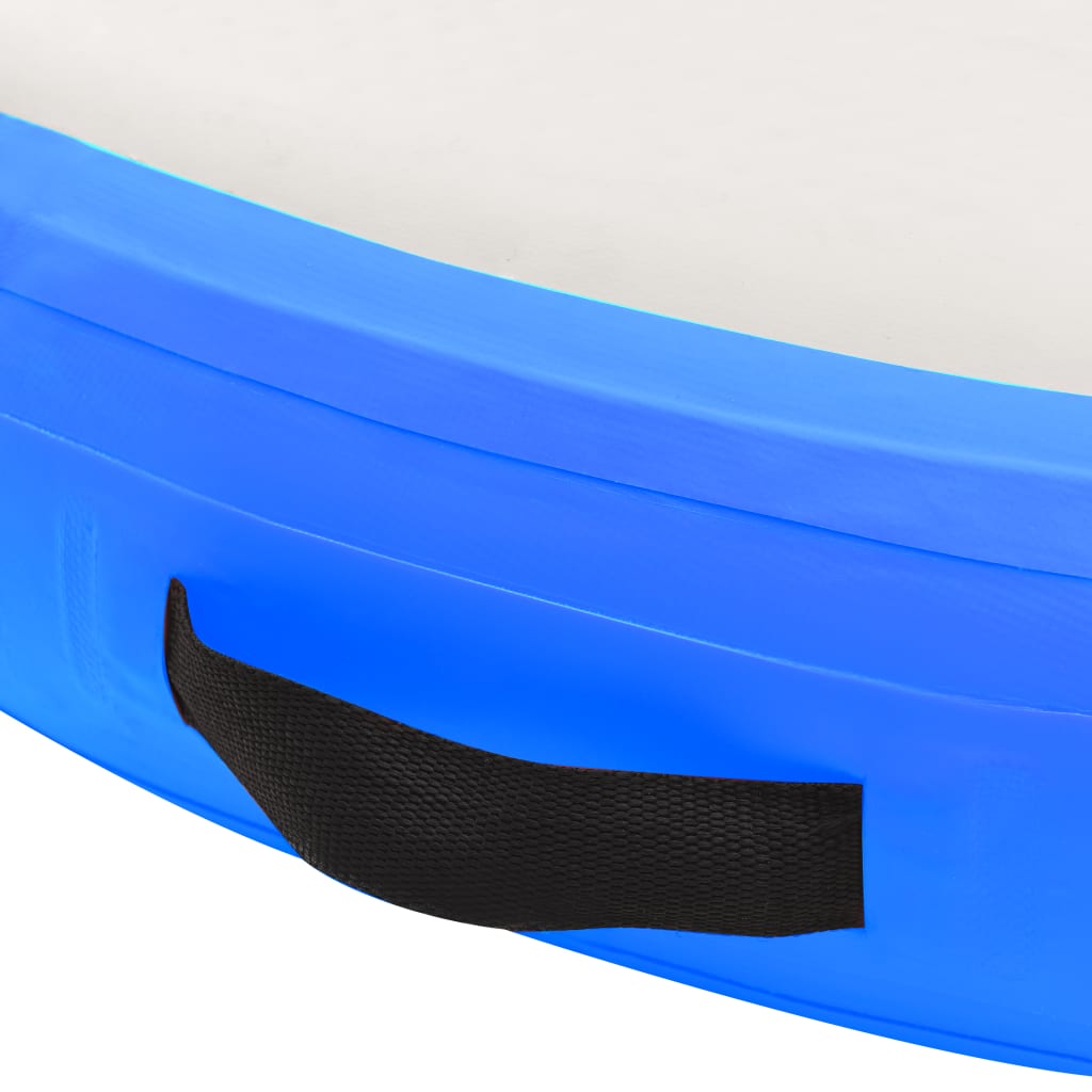 vidaXL Gymnastiekmat met pomp opblaasbaar 100x100x20 cm PVC blauw