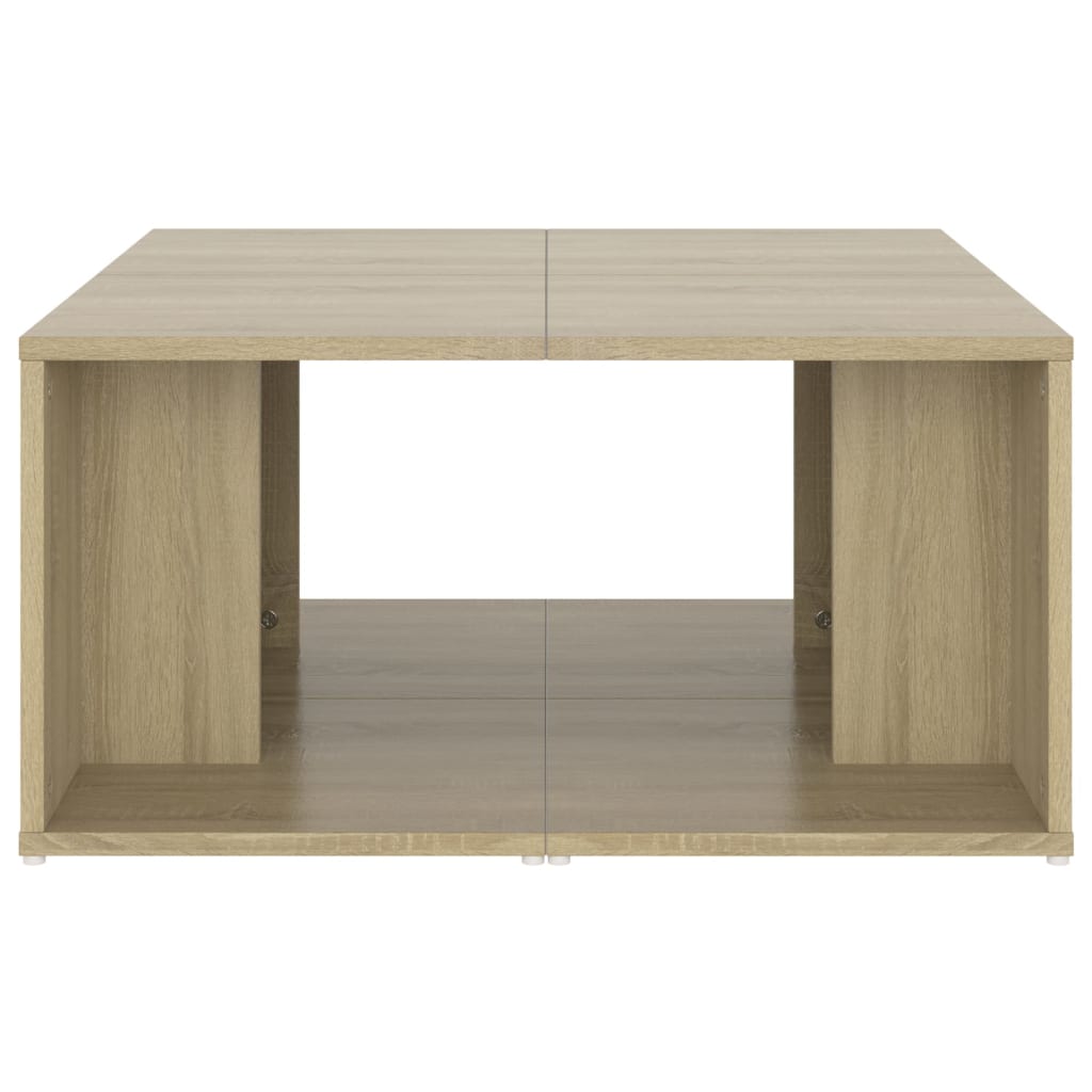 vidaXL Salontafels 4 st 33x33x33 cm bewerkt hout sonoma eikenkleurig