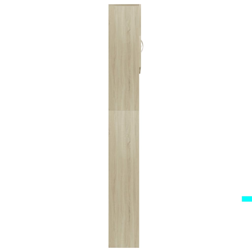 vidaXL Wasmachinekast 64x25,5x190 cm bewerkt hout sonoma eikenkleurig