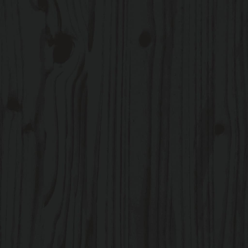 vidaXL Bed stapelbaar 80x200 cm massief grenenhout zwart