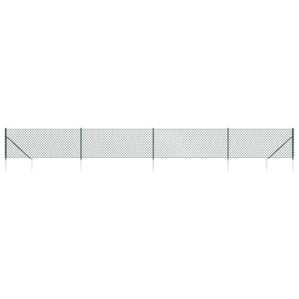 vidaXL Gaashek met grondankers 1x10 m groen