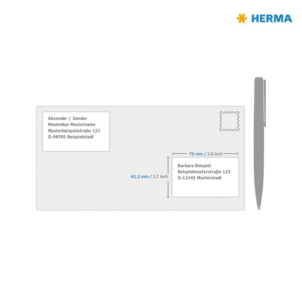 HERMA Etiketten PREMIUM 100 vellen A4 70x42,3 mm