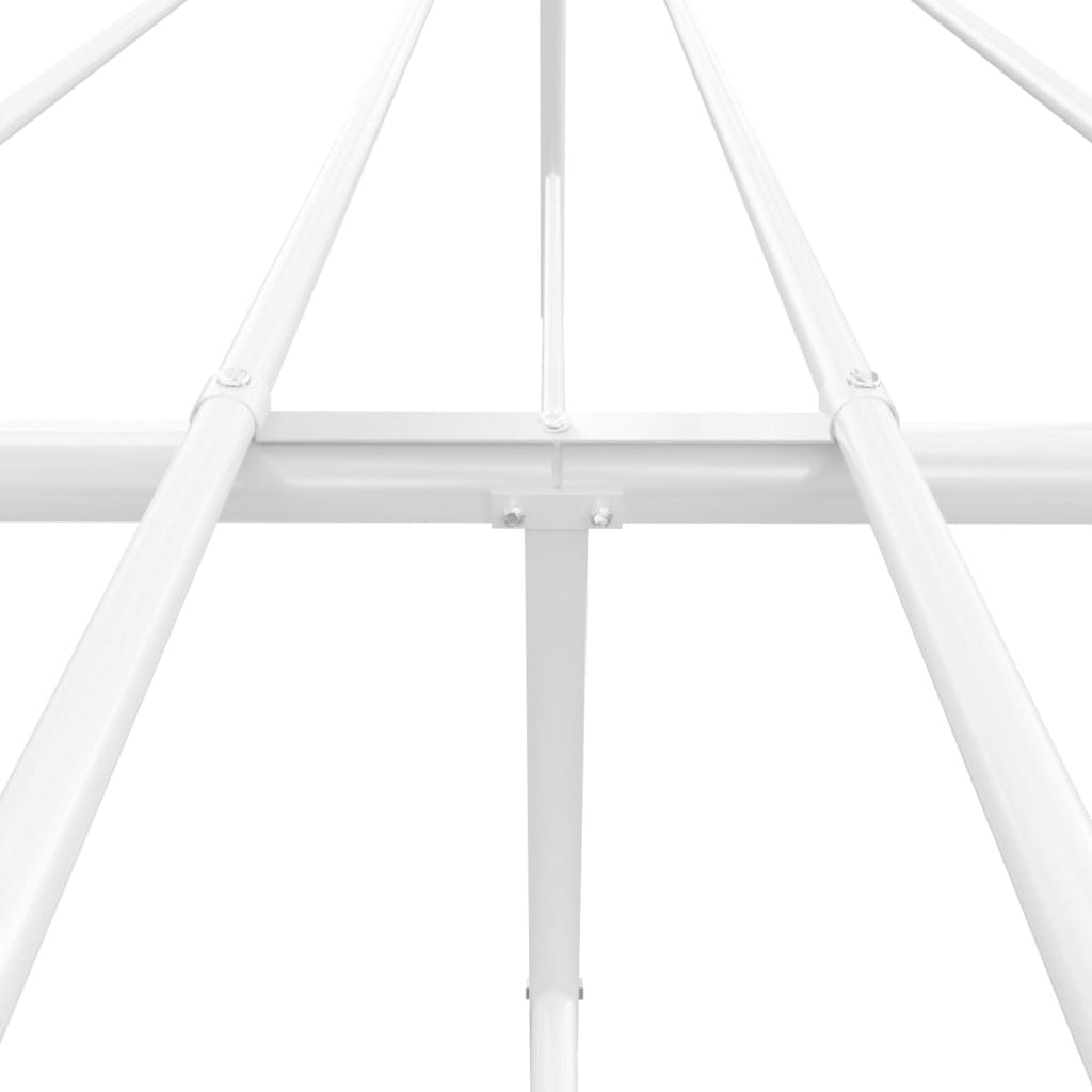vidaXL Bedframe met hoofd- en voeteneinde metaal wit 120 x 190 cm