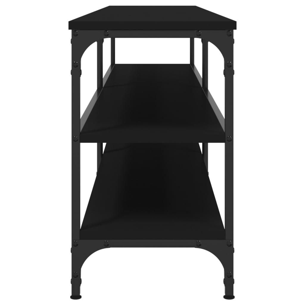 vidaXL Tv-meubel 180x30x50 cm bewerkt hout metaal zwart