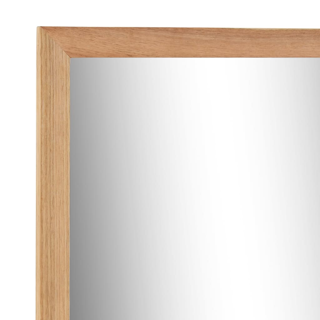 vidaXL Wastafelkast met spiegel massief walnotenhout