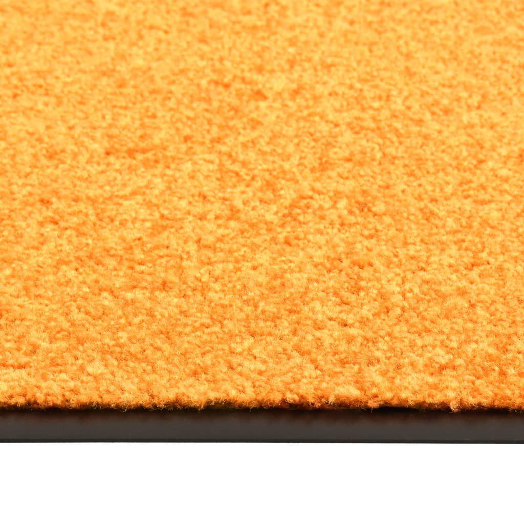 vidaXL Deurmat wasbaar 90x150 cm oranje