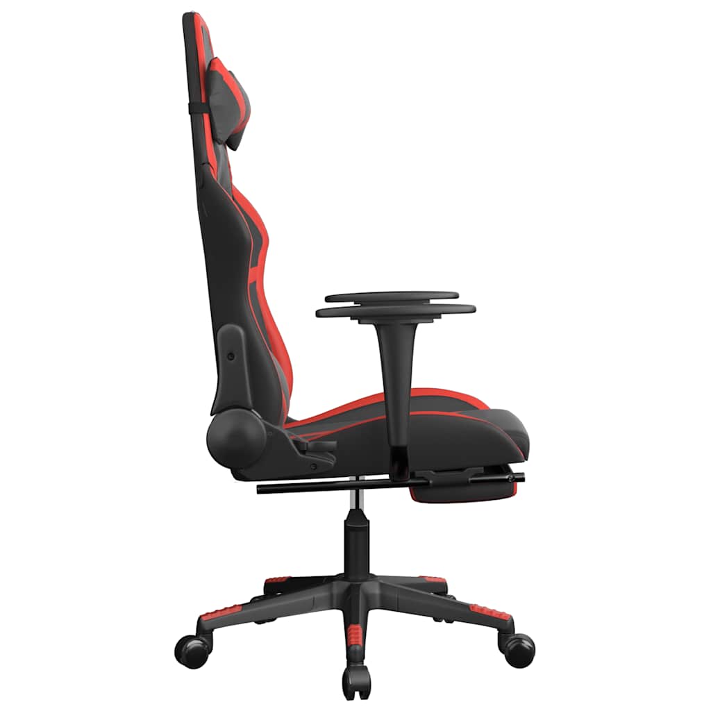 vidaXL Massage gamestoel kunstleer wit en zwart, televisiestoel, bureaustoel, fauteuil, computer stoel, verstelbare stoel, gamestoel, gaming stoel