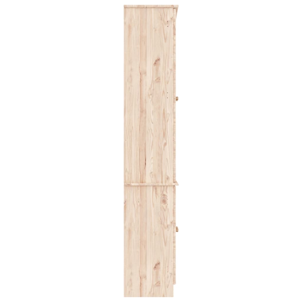vidaXL Vitrinekast ALTA 77x35x186,5 cm massief grenenhout
