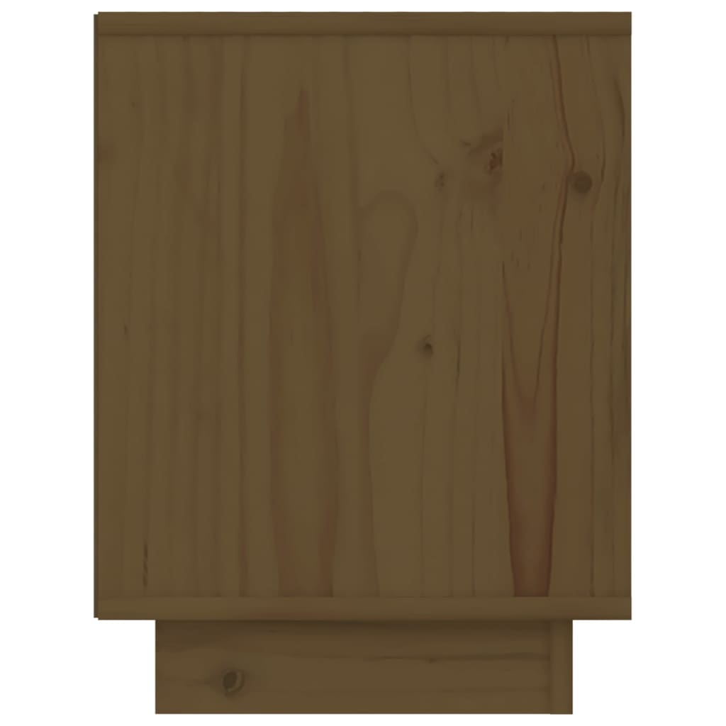 vidaXL Nachtkastje 40x30x40 cm massief grenenhout honingbruin