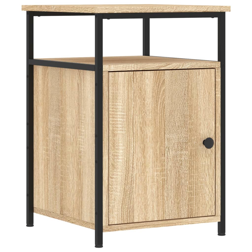 vidaXL Nachtkastjes 2 st 40x42x60 cm bewerkt hout sonoma eikenkleurig