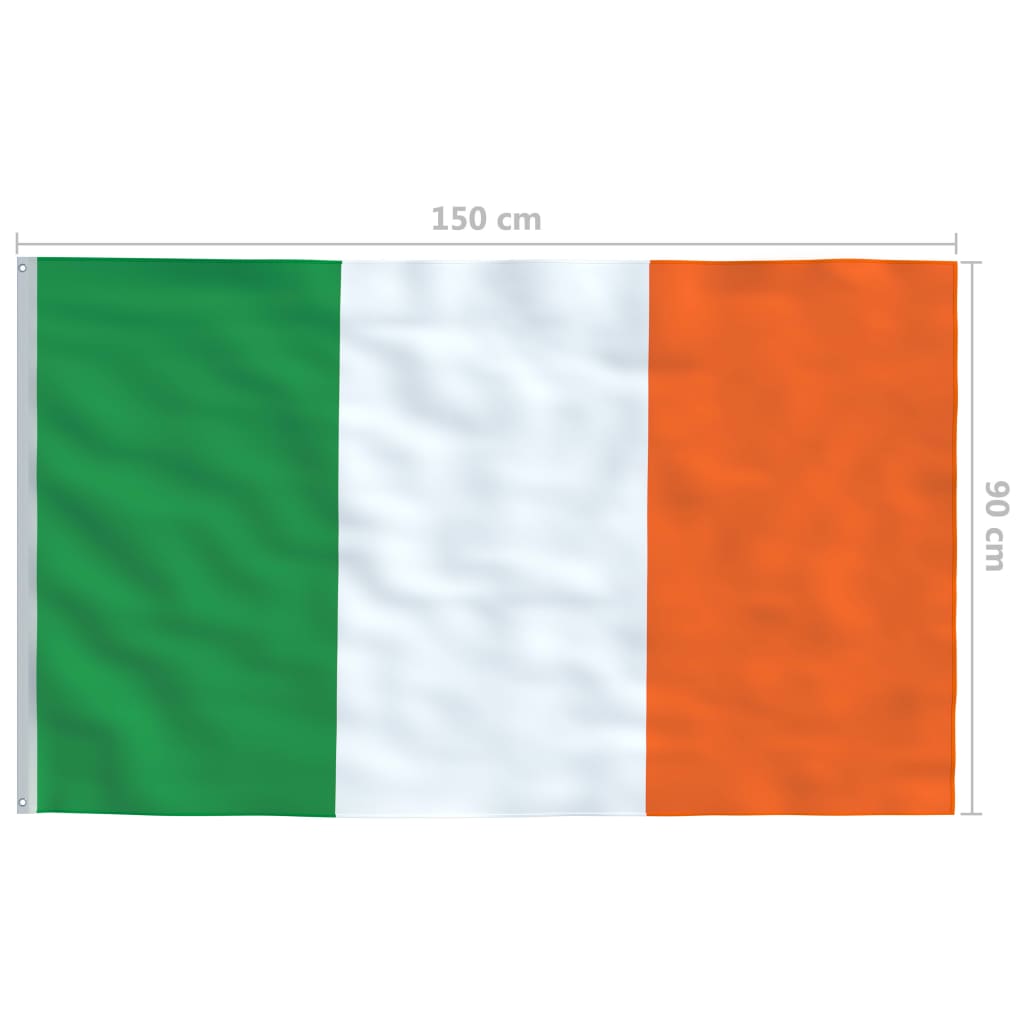 vidaXL Vlag Ierland 90x150 cm