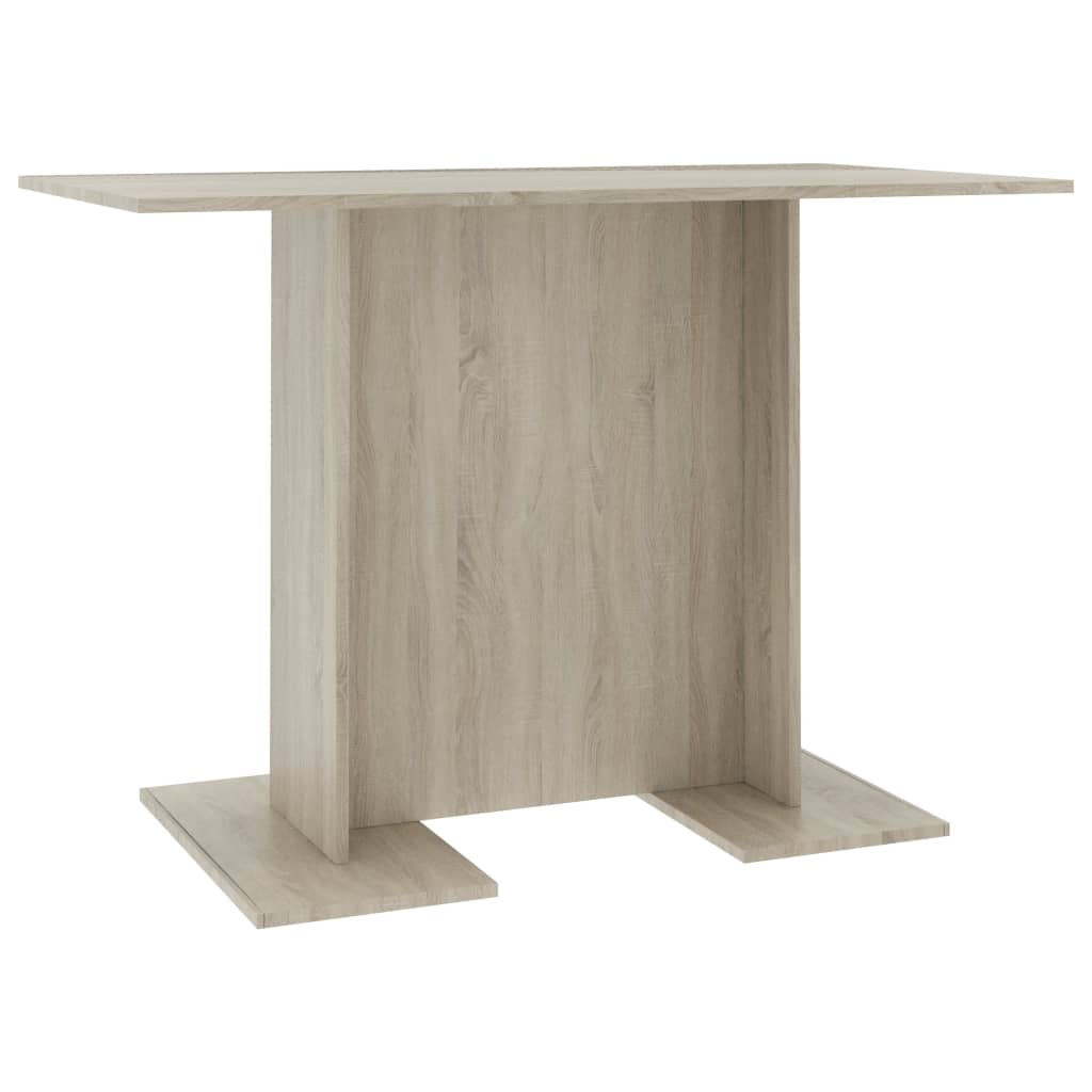 vidaXL Eettafel 110x60x75 cm bewerkt hout sonoma eikenkleurig